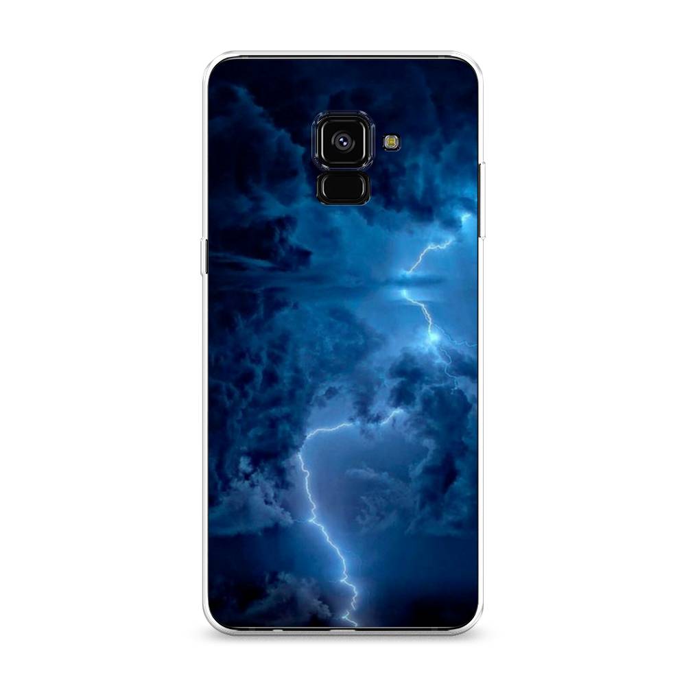 

Чехол Awog на Samsung Galaxy A8 + "Молния", Синий, 25550-4
