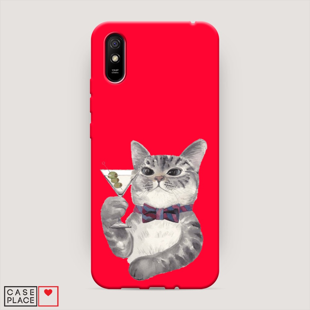 

Матовый силиконовый чехол "Кот джентльмен" на Xiaomi Redmi 9A, Кот джентльмен