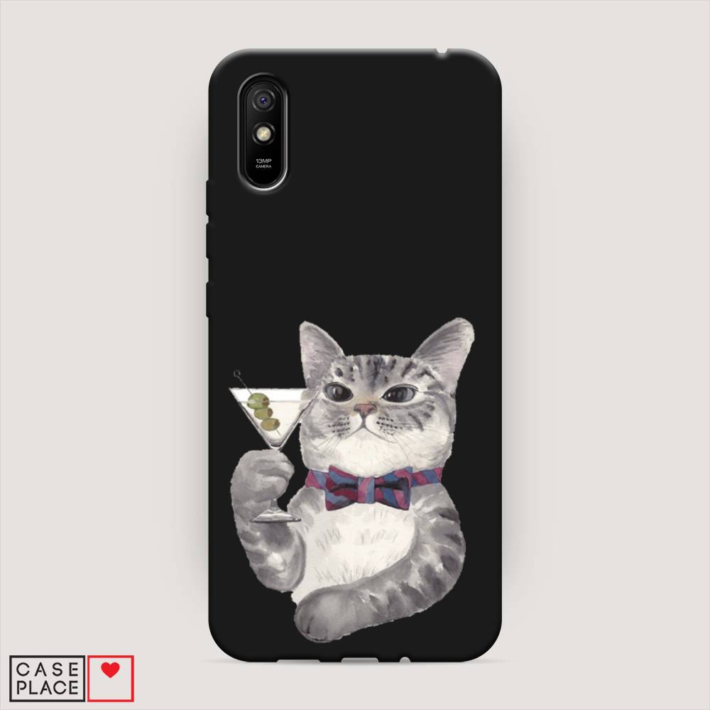 

Матовый силиконовый чехол "Кот джентльмен" на Xiaomi Redmi 9A, Кот джентльмен