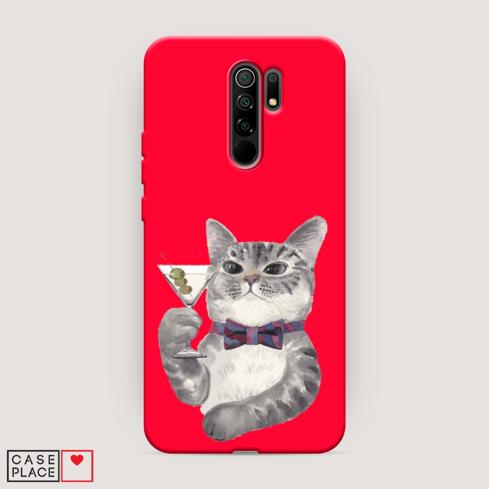 

Матовый силиконовый чехол "Кот джентльмен" на Xiaomi Redmi 9, Кот джентльмен
