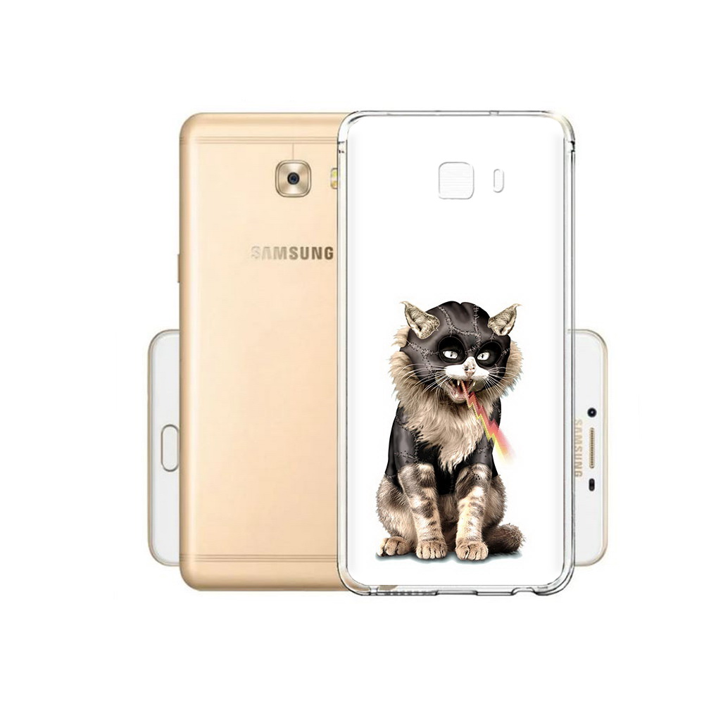 

Чехол MyPads Tocco для Samsung Galaxy C9 Pro дьяволский кот, Прозрачный, Tocco