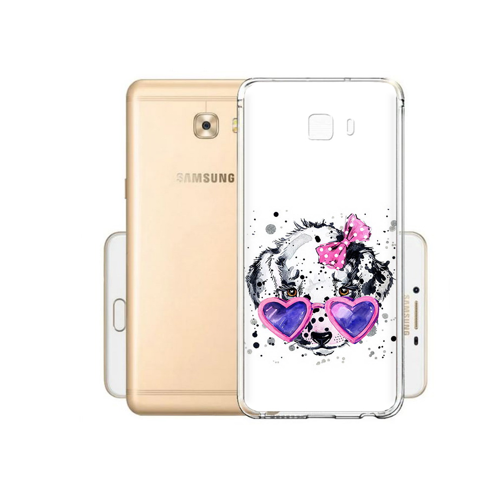 

Чехол MyPads Tocco для Samsung Galaxy C9 Pro долматинец в очках, Прозрачный, Tocco