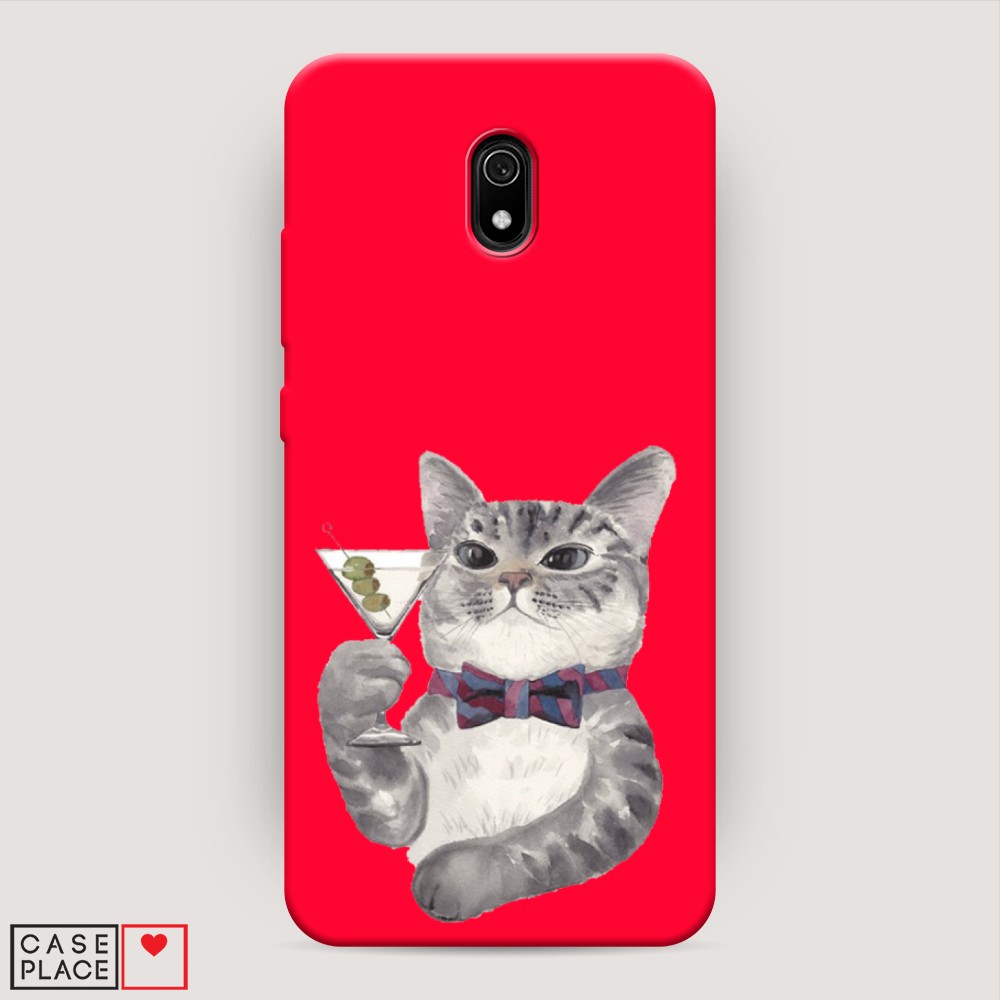 

Матовый силиконовый чехол "Кот джентльмен" на Xiaomi Redmi 8A, Кот джентльмен