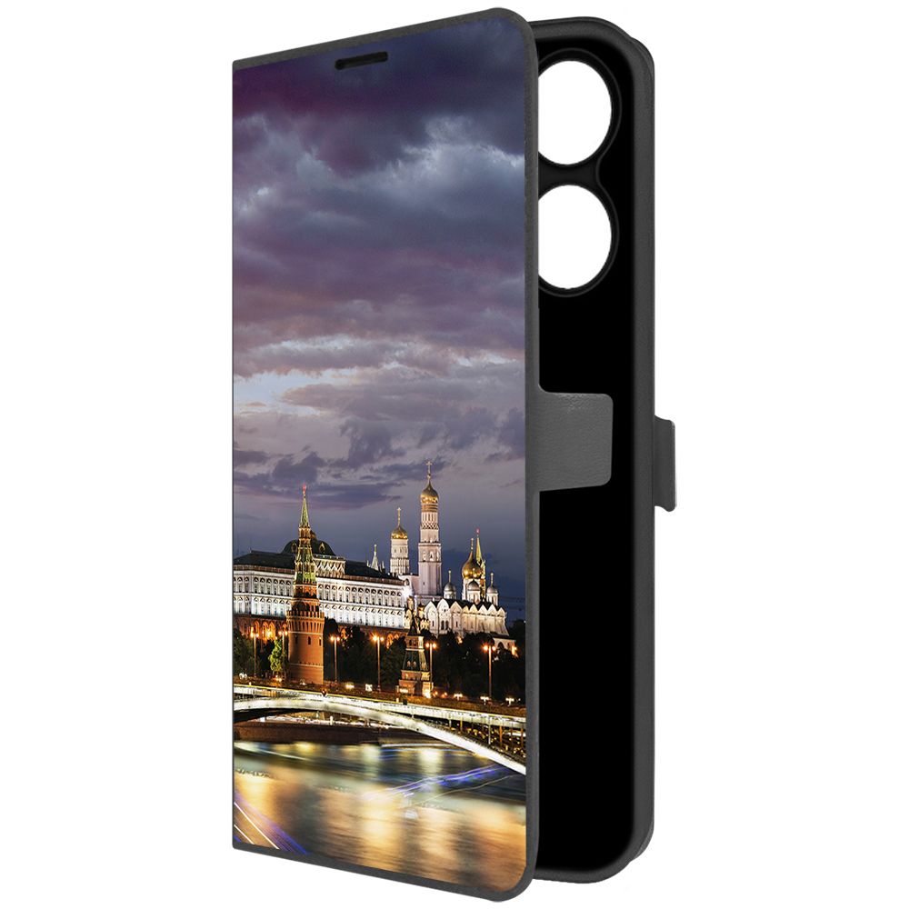 

Чехол-книжка Krutoff Eco Book для INFINIX Hot 40 Pro Россия, Московский Кремль (черный)