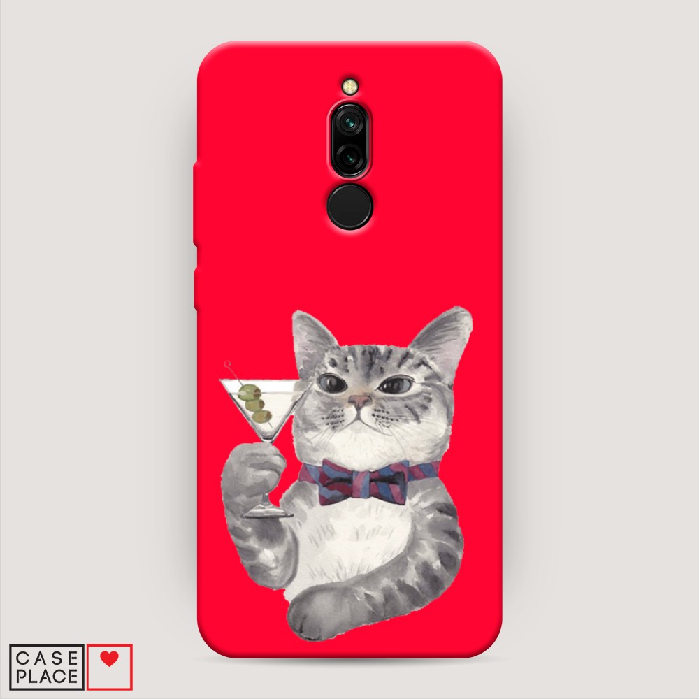 

Матовый силиконовый чехол "Кот джентльмен" на Xiaomi Redmi 8, Кот джентльмен