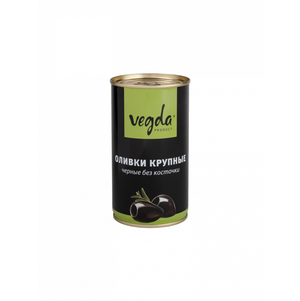 Оливки черные Vegda product крупные бк жестяная банка