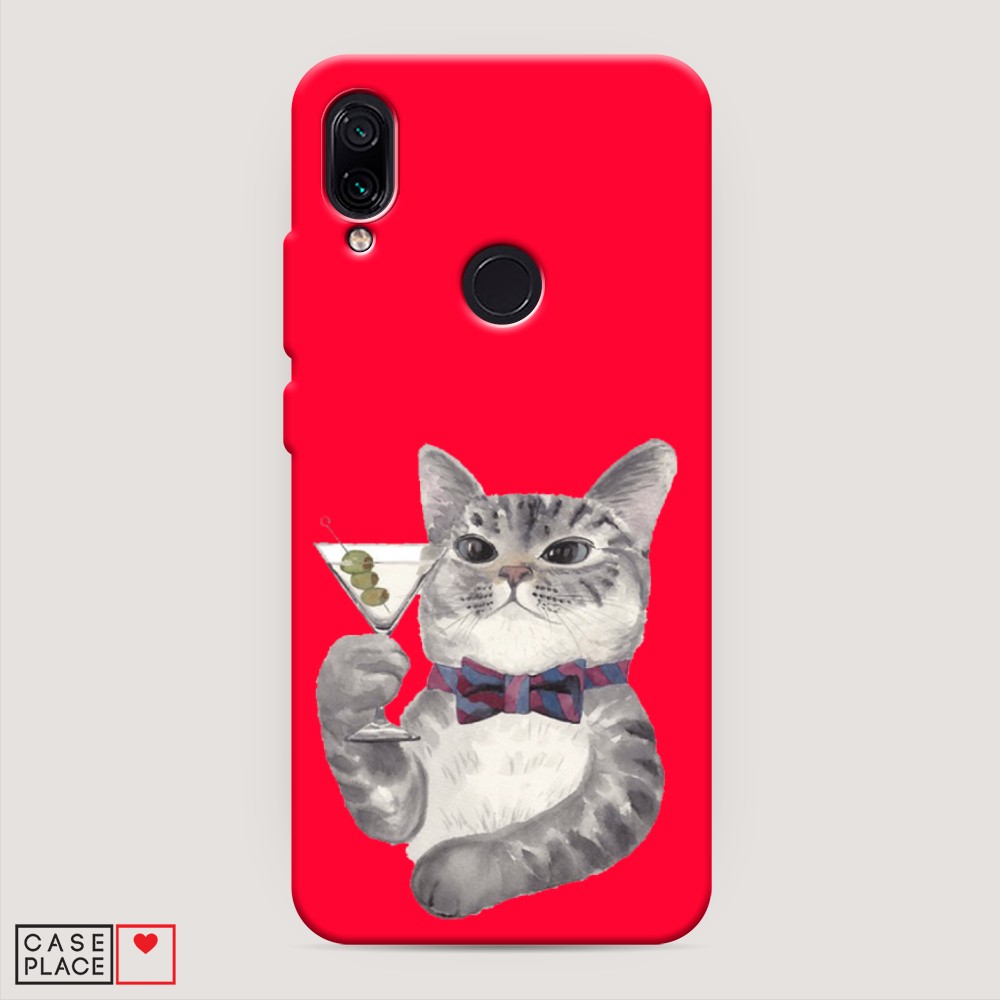 

Матовый силиконовый чехол "Кот джентльмен" на Xiaomi Redmi 7, Кот джентльмен