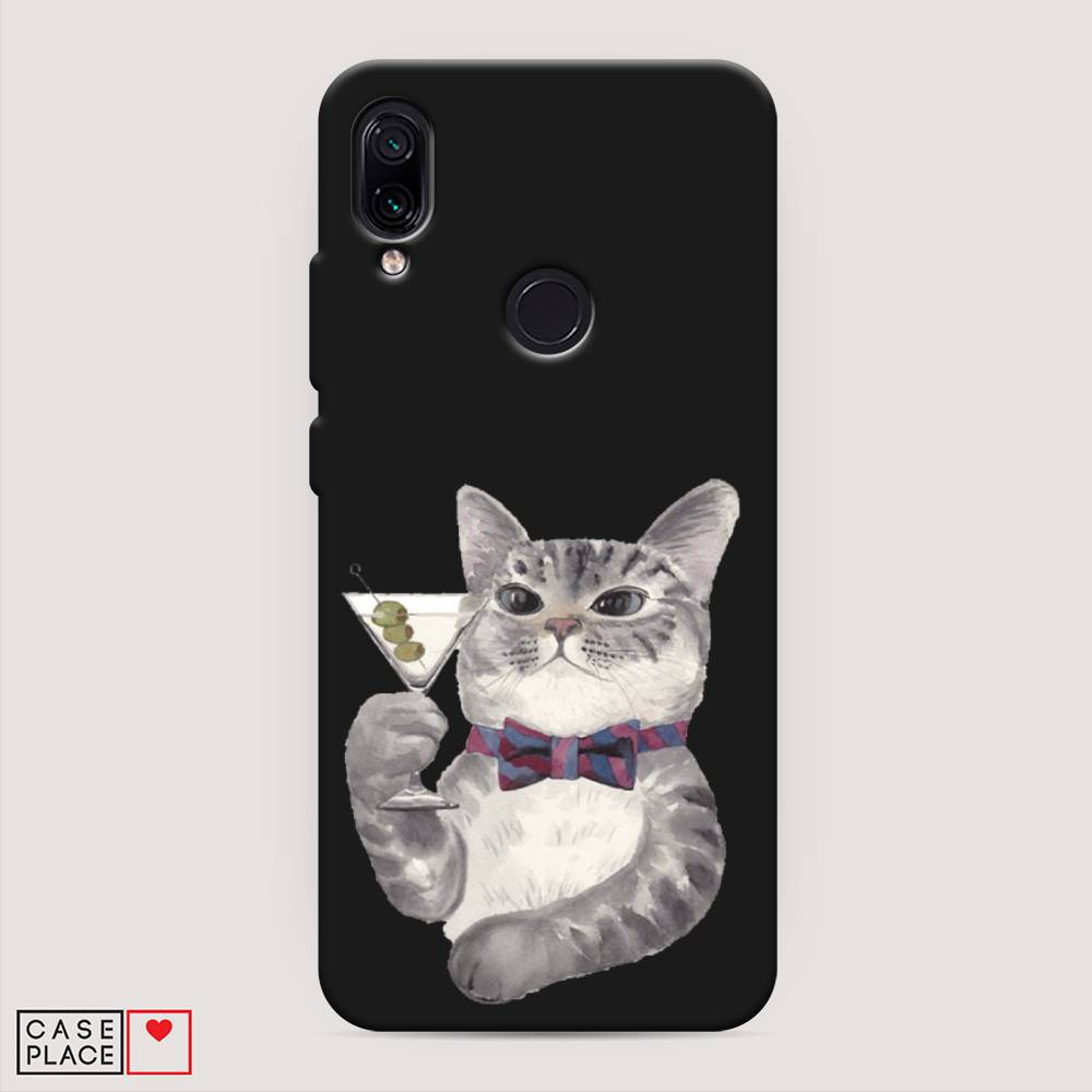 

Матовый силиконовый чехол "Кот джентльмен" на Xiaomi Redmi 7, Кот джентльмен