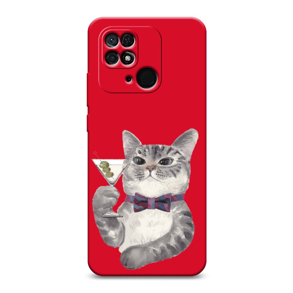 

Матовый силиконовый чехол "Кот джентльмен" на Xiaomi Redmi 10C, Кот джентльмен