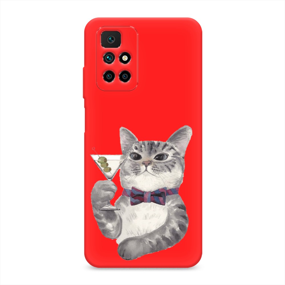 

Матовый силиконовый чехол "Кот джентльмен" на Xiaomi Redmi 10, Кот джентльмен