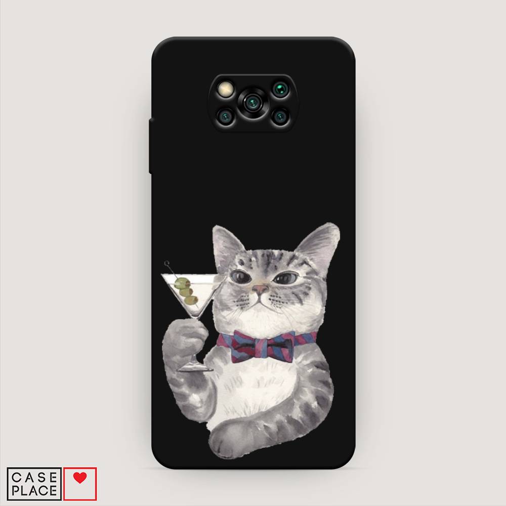 

Матовый силиконовый чехол "Кот джентльмен" на Xiaomi Poco X3 Pro, Кот джентльмен