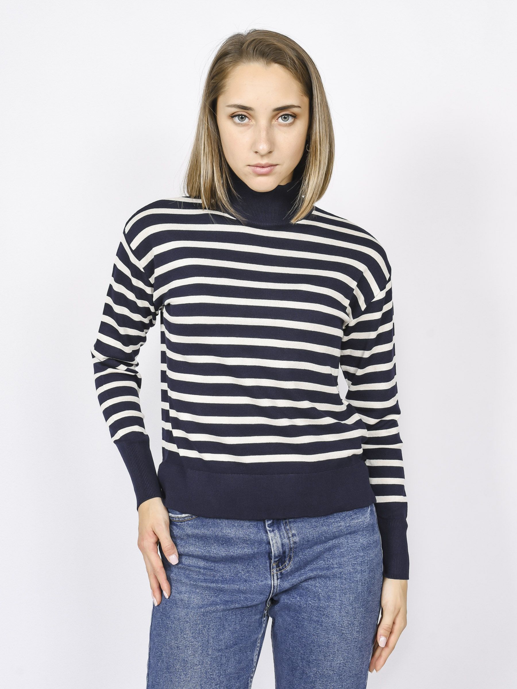 

Водолазка женская Springfield Stripe jumper синяя L, Синий, Stripe jumper