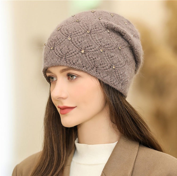 

Шапка женская WASABI TREND WH-00022 коричневая, Коричневый, WH-00022