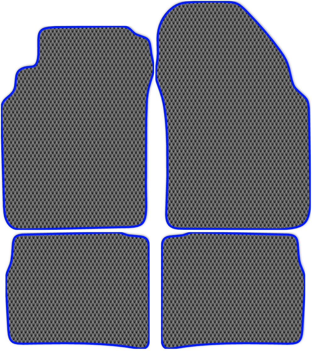 

Коврики ЭВА в салон для Nissan Primera 2 (P11) 1995 - 2002, 4 шт. серый, синий кант, 3717-S4N-H