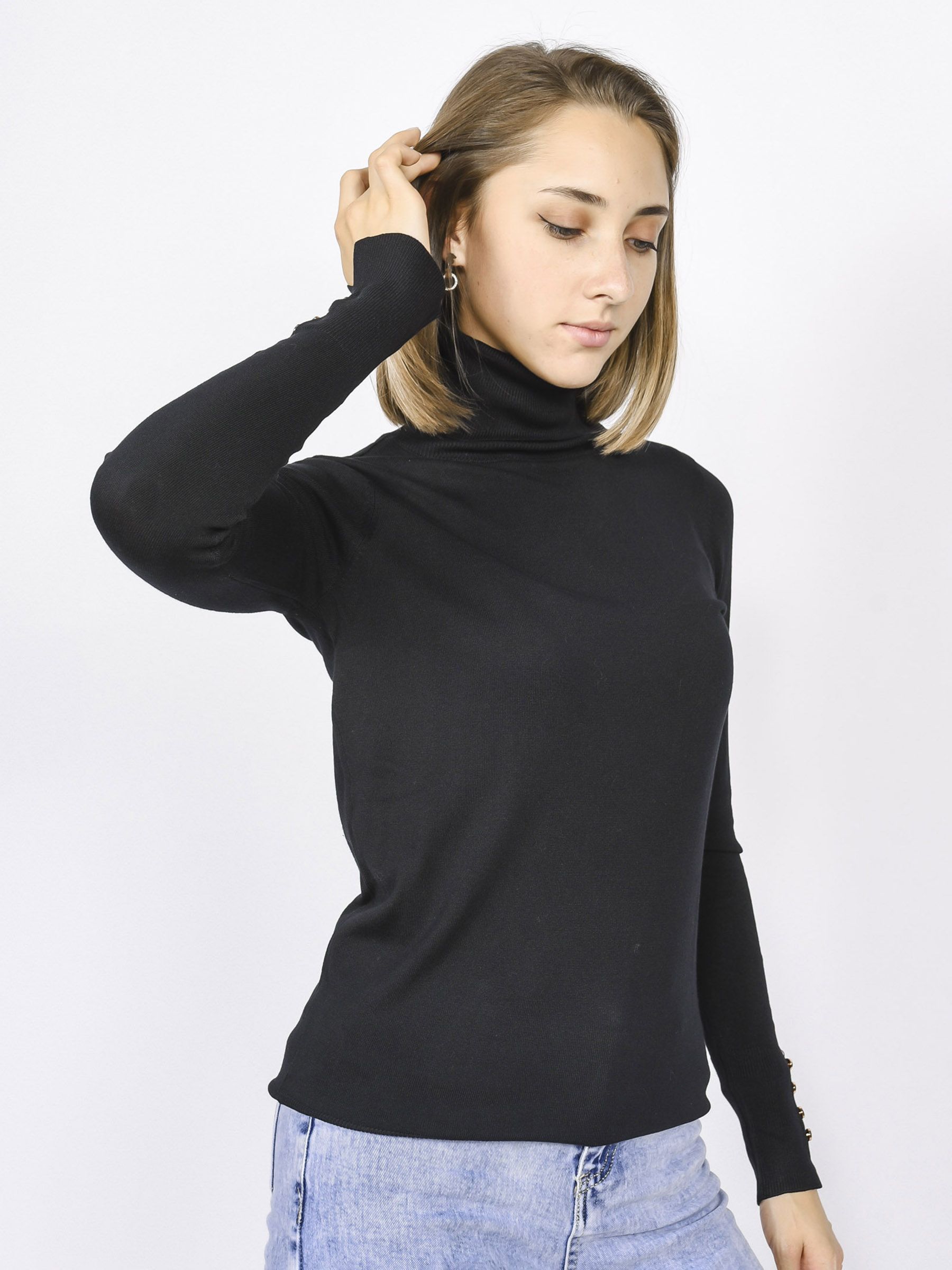 

Водолазка женская MILANO Roll Jumper черная S, Черный, Roll Jumper