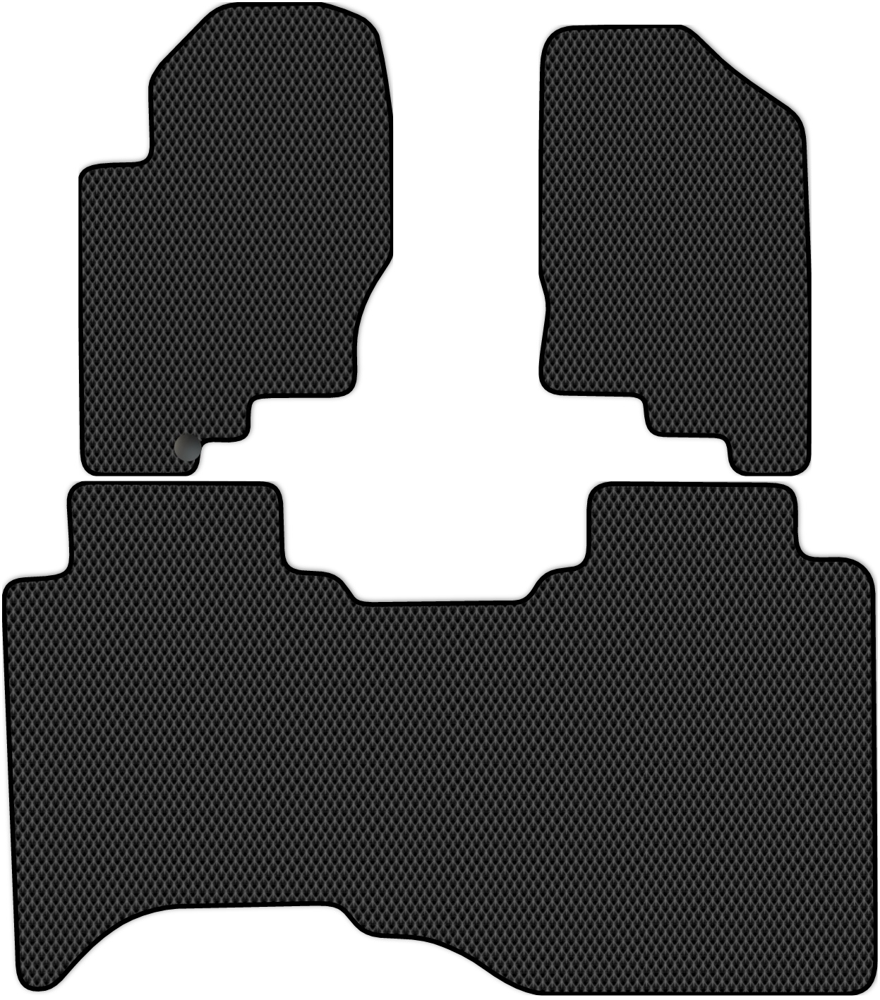 

Коврики ЭВА в салон для Nissan Navara 2 (D40) 2004 - 2010, 3 шт. черный, 3709-W3Y-H