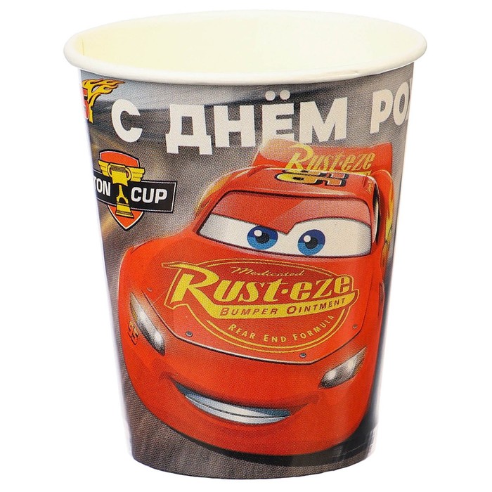 

Стакан бумажный, "С Днем Рождения!", Тачки, 250 мл (10 шт.), Разноцветный