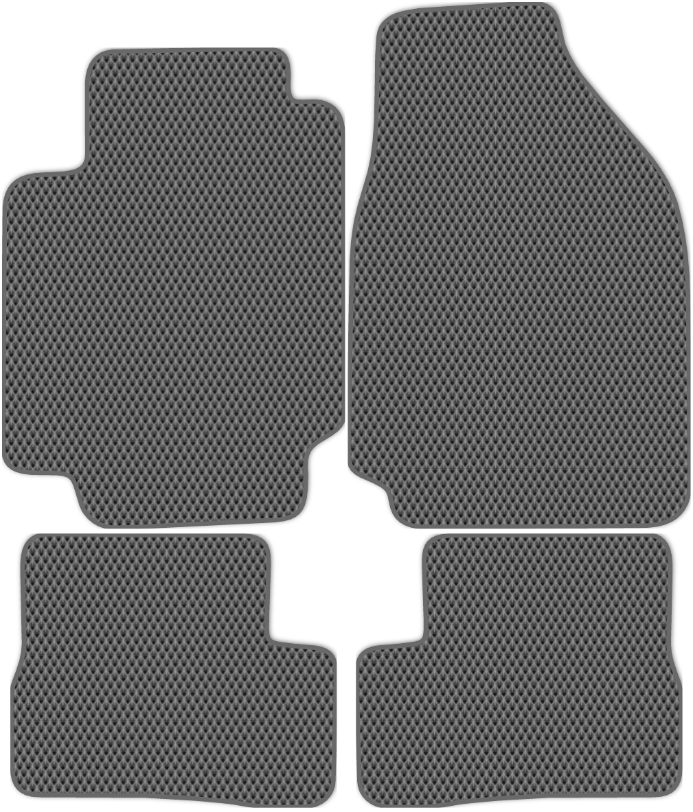 

Коврики ЭВА в салон для Nissan Micra (K12) 2002 - 2010, 4 шт. серый, темно-серый кант, 3706-S4N-H