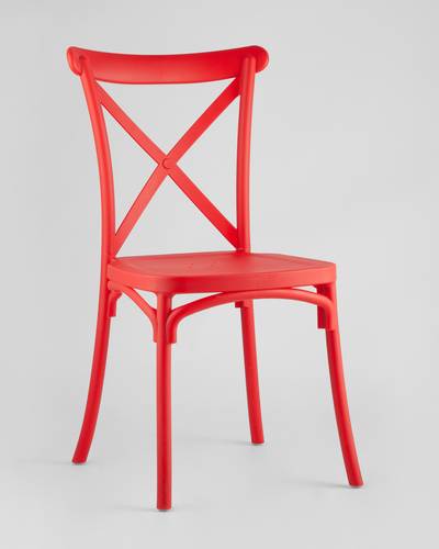 фото Стул кроссбэк пластиковый красный stool group