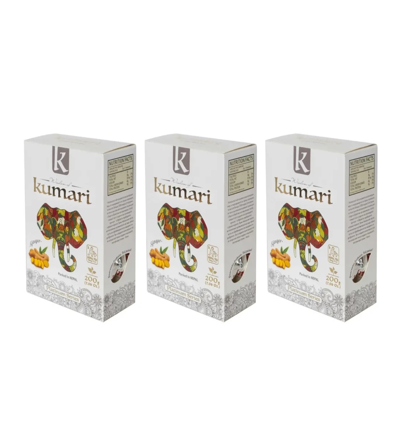 

Чай Kumari чёрный Имбирь, листовой, 100 г х 3 шт, имбирь