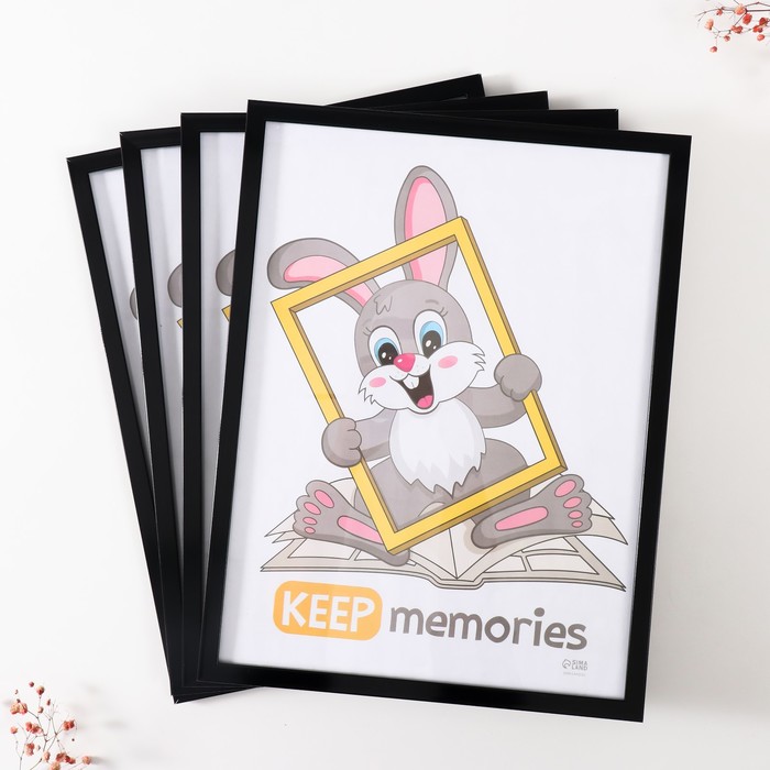 

Набор рамок Keep memories Формат 30х40 см, 4 шт. цвет чёрный, Черный