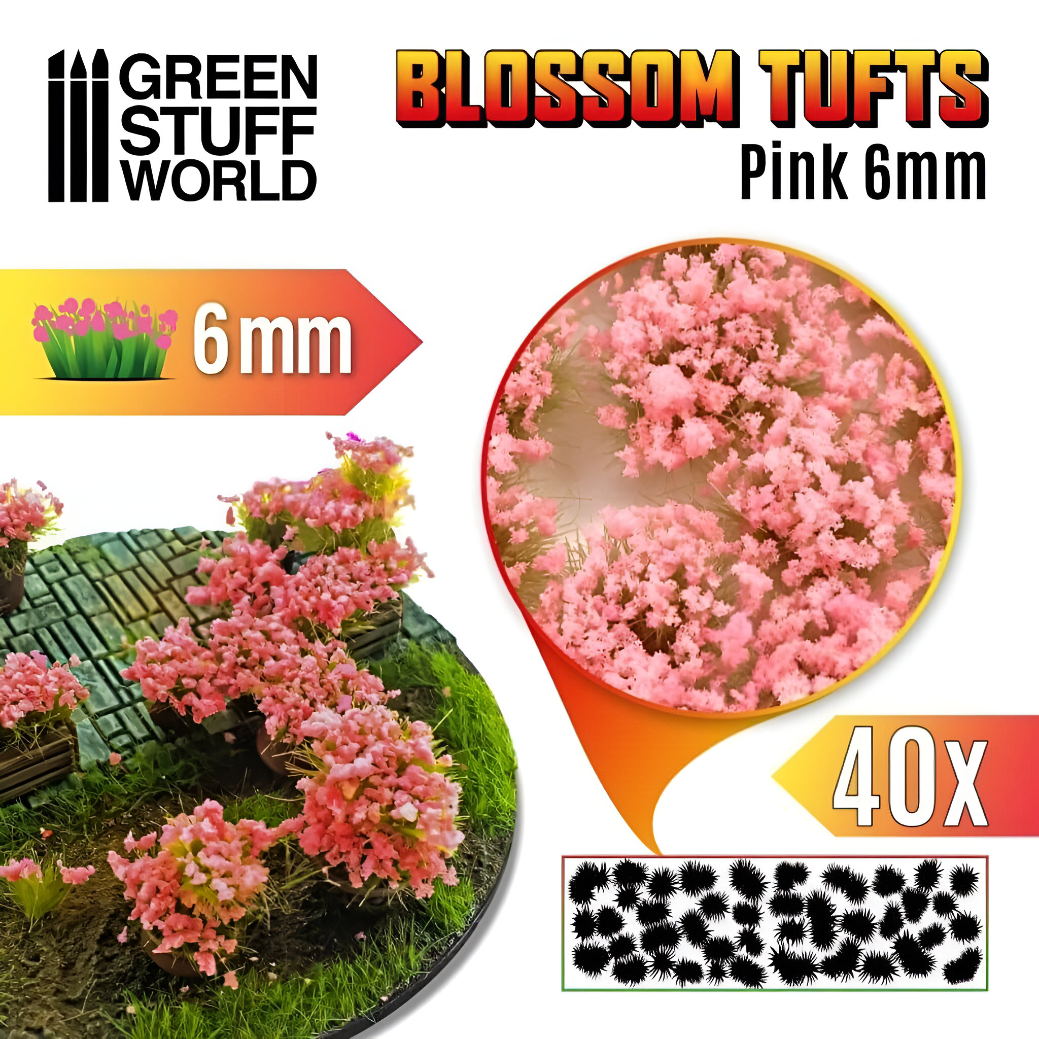 

Пучки цветов для моделирования Green Stuff World Blossom Tufts 6 mm Pink, Blossom Tufts