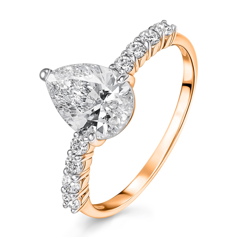 

Кольцо из золота р. , 585Gold 301012015, фианит, 301012015