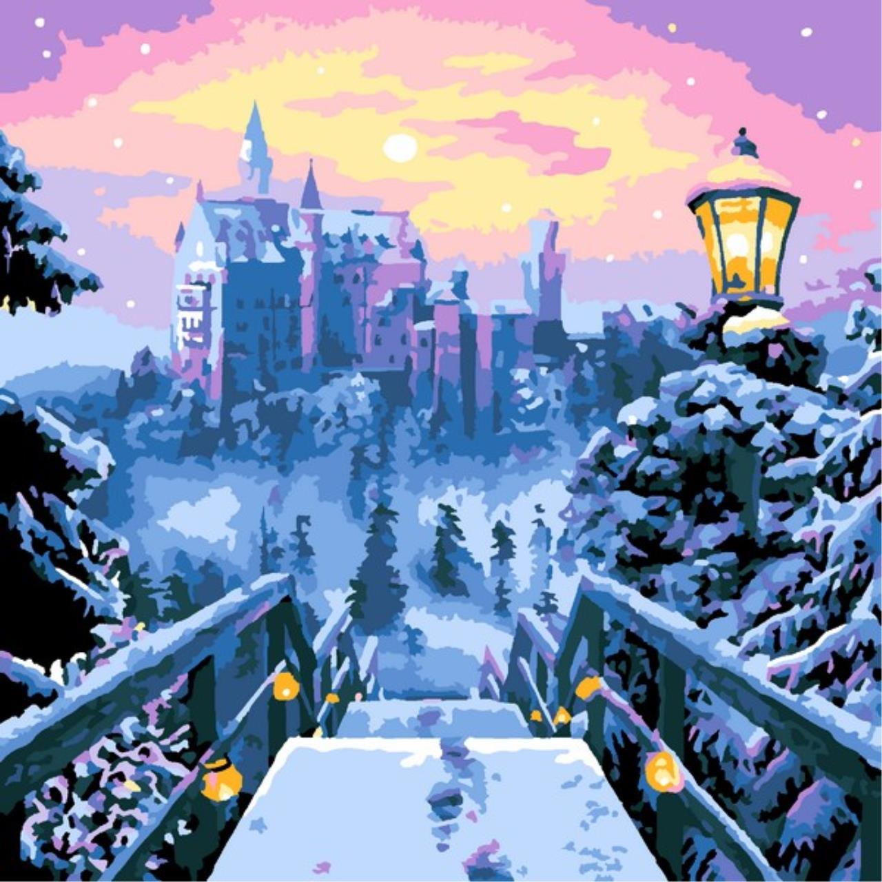 

Картина по номерам на картоне Lori "Зимняя сказка" 28,5x20, 28,5x20