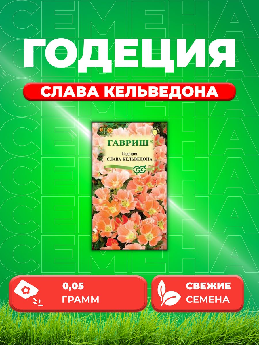 

Семена Годеция Слава Кельведона, 0,05г, Цветочная коллекция