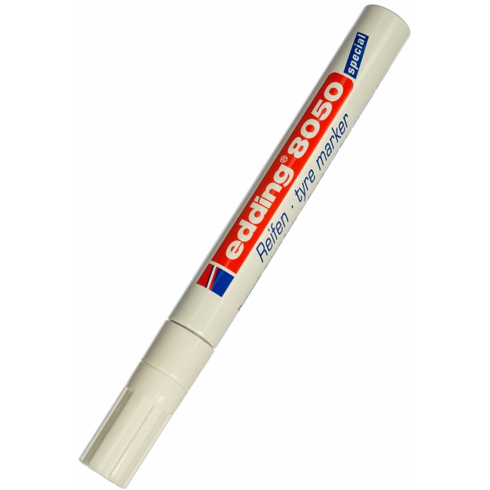 Маркер для шин и резины, белый, круглый наконечник 2-4мм Edding E-8050-49 маркер для шин и резины edding