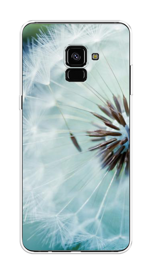 

Чехол Awog на Samsung Galaxy A8 + "Пух одуванчика", Серебристый;серый, 25550-4