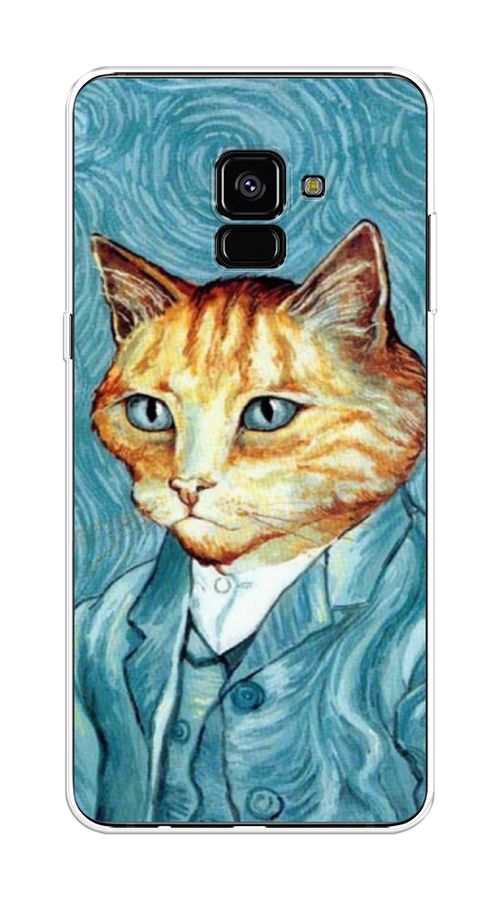 

Чехол Awog на Samsung Galaxy A8 + "Кот Ван Гог", Голубой;коричневый, 25550-2