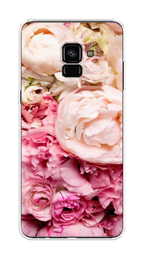 

Чехол Awog на Samsung Galaxy A8 + "Пионы яркие", Розовый, 25550-8
