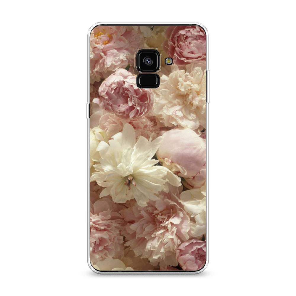 

Чехол Awog на Samsung Galaxy A8 + "Пионы светлые", Бежевый;коричневый, 25550-8