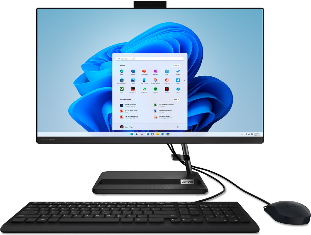 фото Моноблок lenovo ideacentre aio 3 22itl6 black (f0g500bnru)