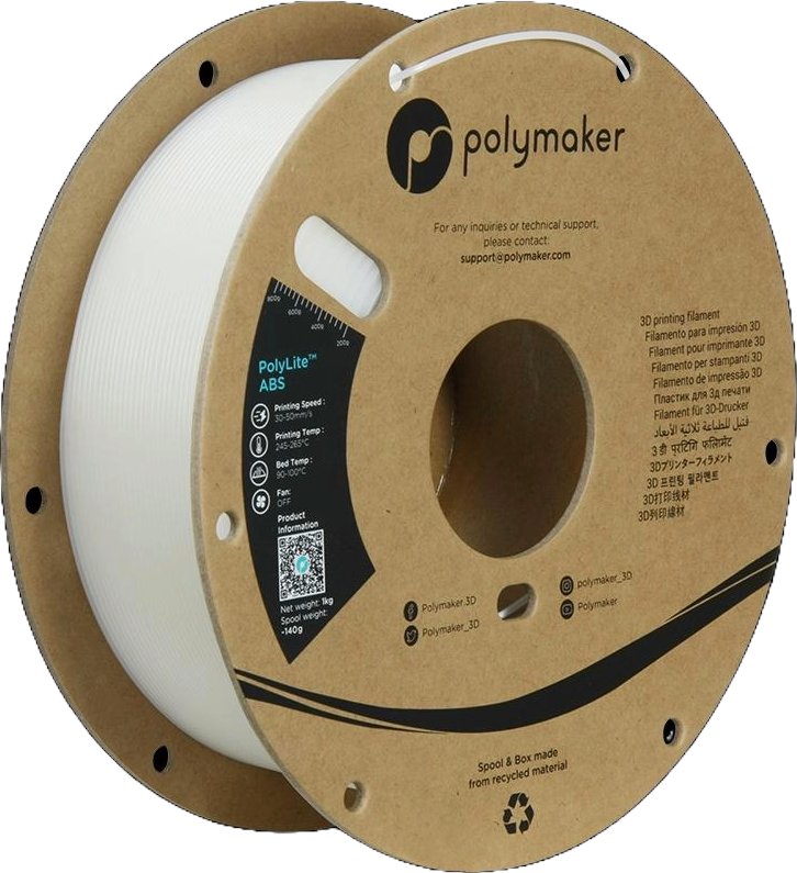 

Пластик ABS PolyLite для 3D-принтера Polymaker 1.75 мм Натуральный 1 кг, ABS PolyLite