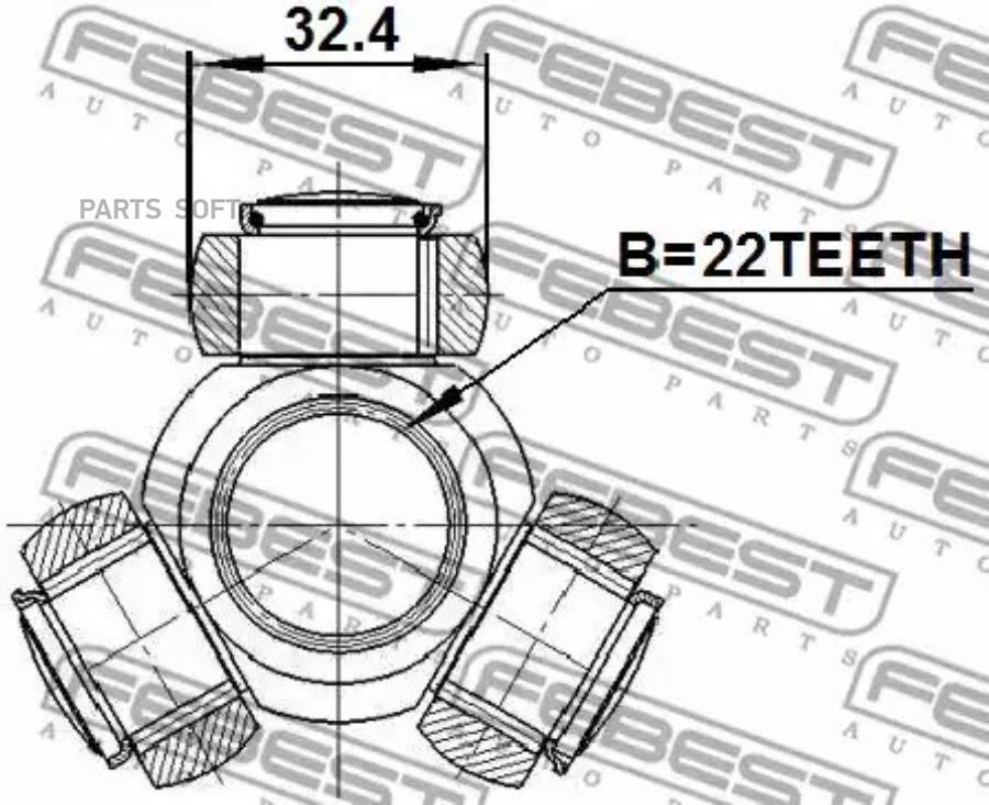 

Трипоид HYUNDAI SANTA FE (CM) 2006-2012 2216-SPA
