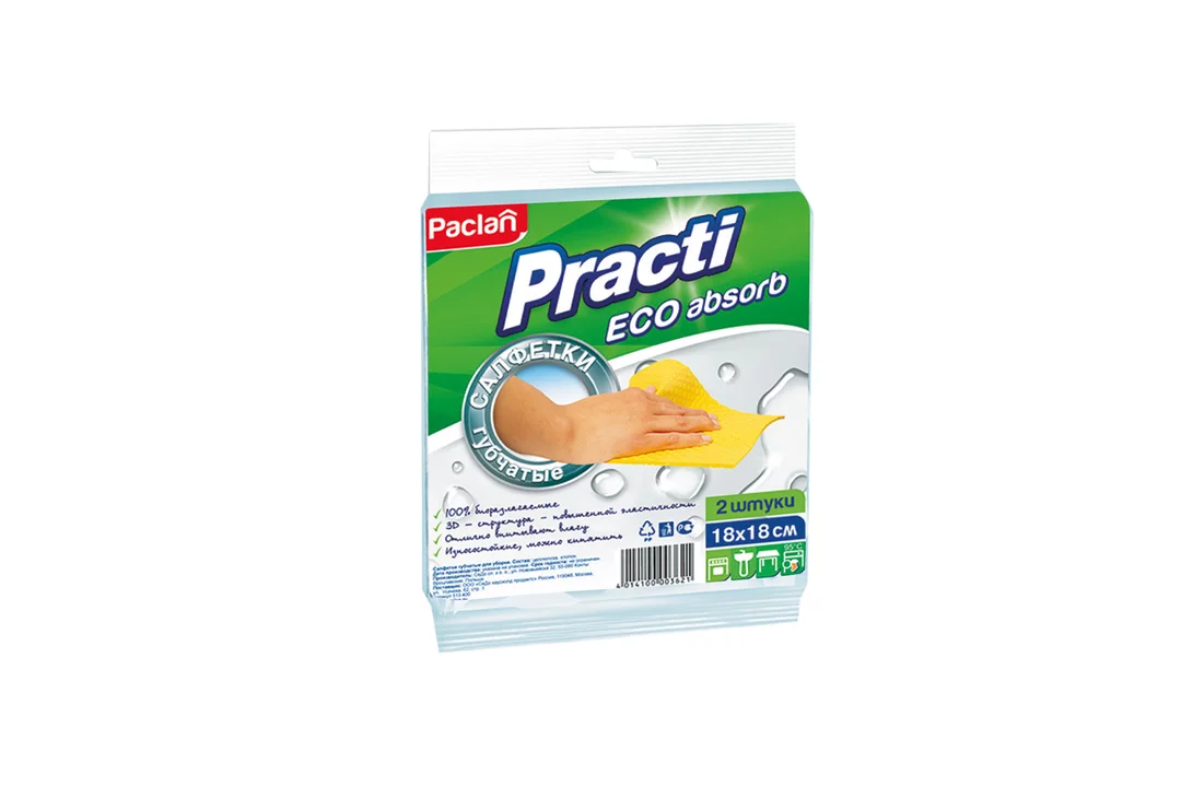 

Салфетки Paclan губчатые 18 х 18 см 2шт