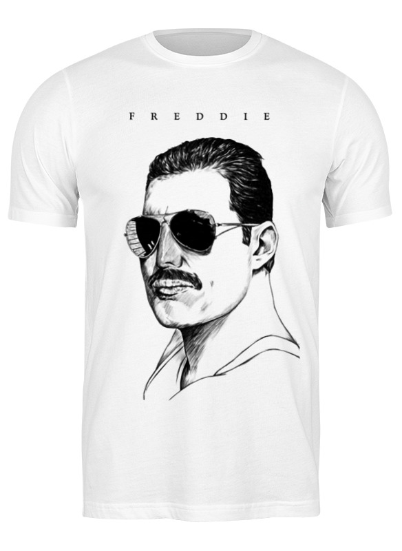 фото Футболка мужская printio freddie mercury - queen белая 3xl