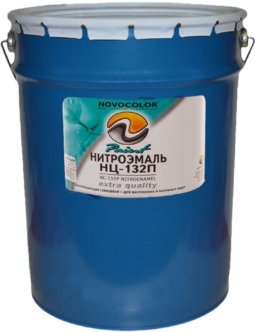 

НОВОКОЛОР нитроэмаль НЦ-132 черная (25кг) ГОСТ, Черный