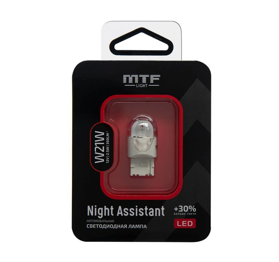 

Светодиодная лампа MTF Light серия Night Assistant 12В, 2.5Вт, W21W, красный, 1 штука