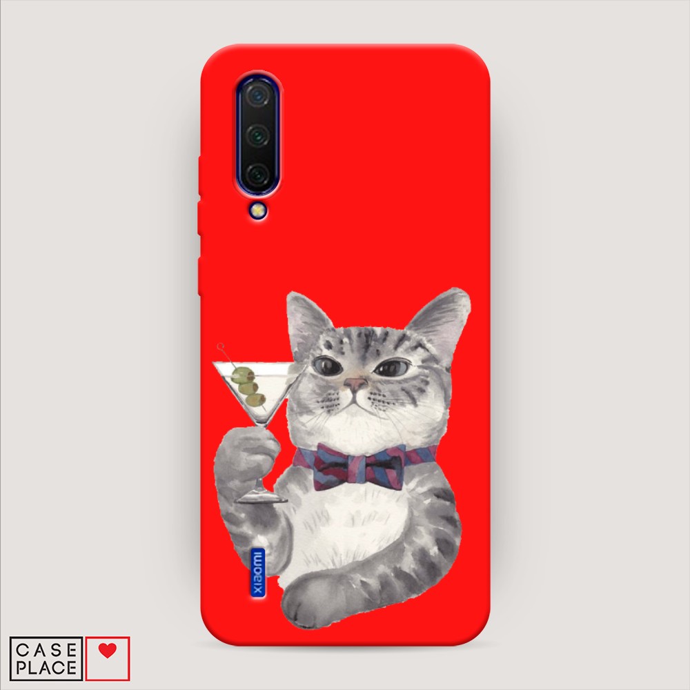 

Матовый силиконовый чехол "Кот джентльмен" на Xiaomi Mi CC9, Кот джентльмен