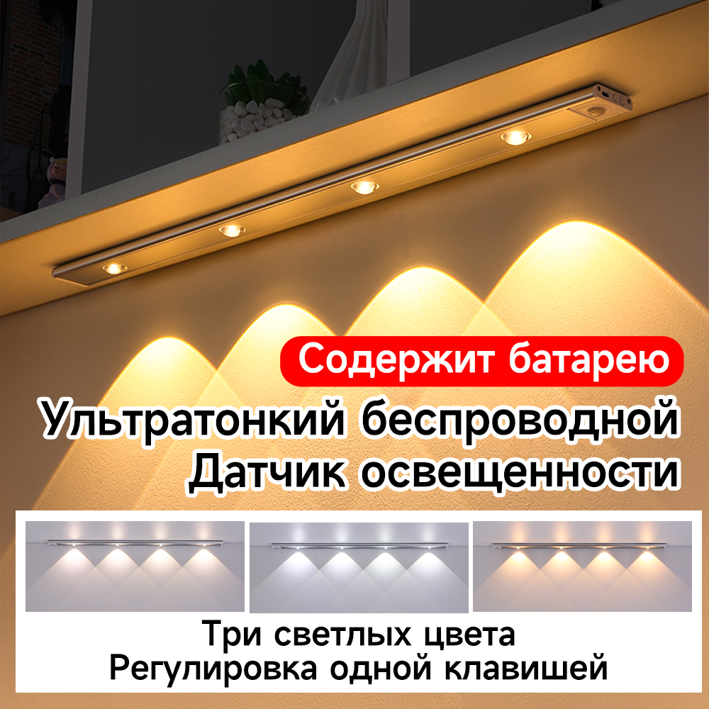 Тонкая беспроводная сенсорная подсветка A&R ShanQiu Deng 30cm LedБелый