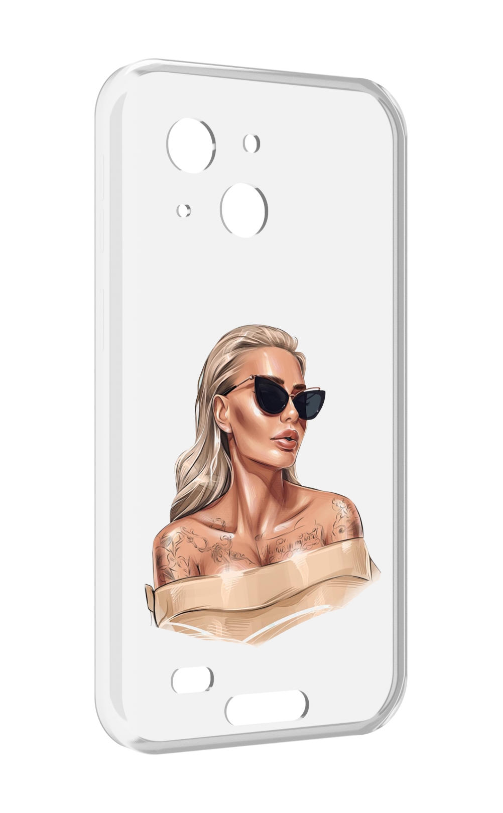 Чехол MyPads блондинка-в-очках женский для Oukitel WP20 / WP20 Pro