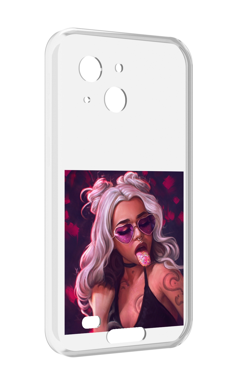 

Чехол MyPads блестящий-язык женский для Oukitel WP20 / WP20 Pro, Прозрачный, Tocco