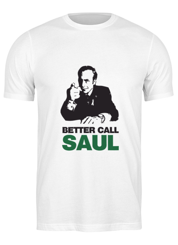 

Футболка мужская Printio Better call saul белая L, Белый, Better call saul