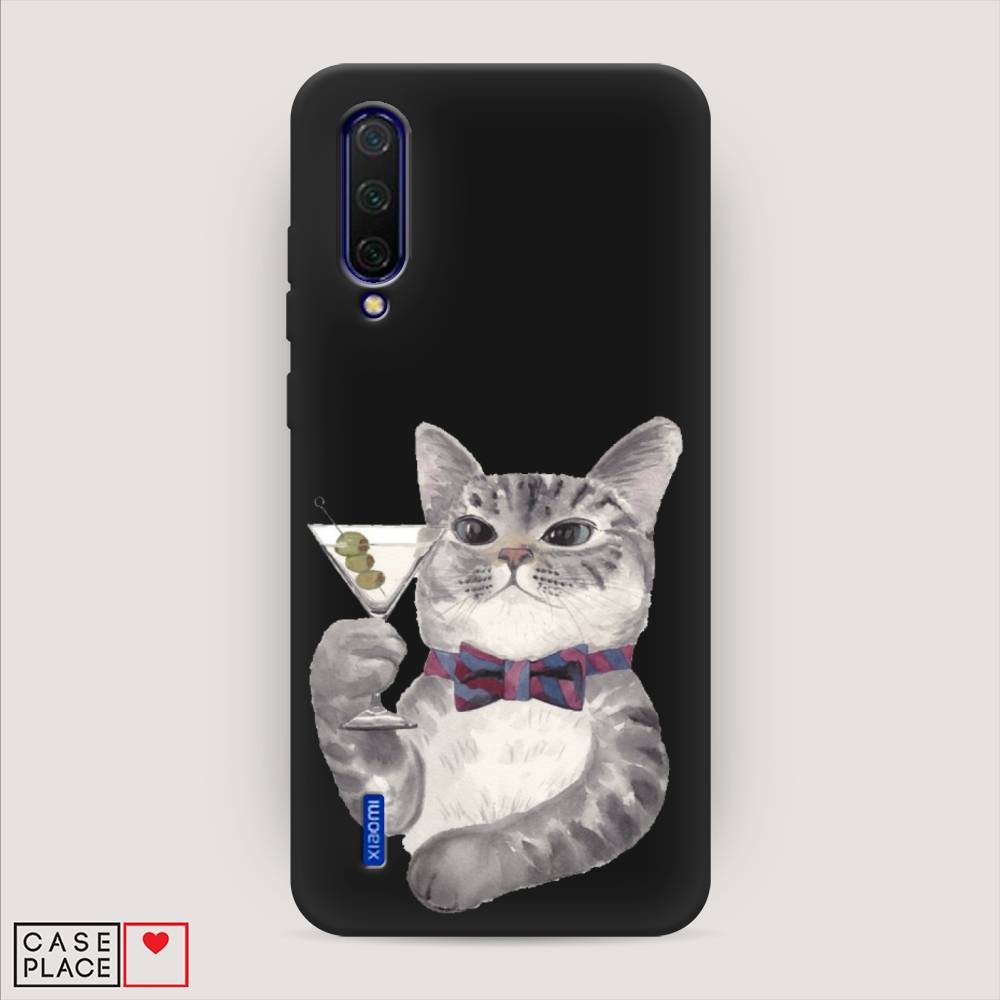

Матовый силиконовый чехол "Кот джентльмен" на Xiaomi Mi 9 Lite, Кот джентльмен