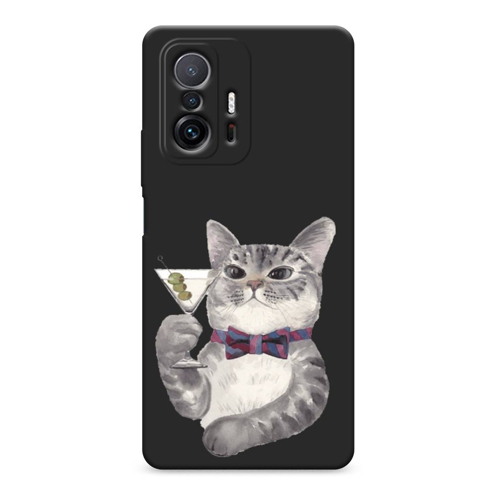 

Матовый силиконовый чехол "Кот джентльмен" на Xiaomi Mi 11T Pro, Кот джентльмен