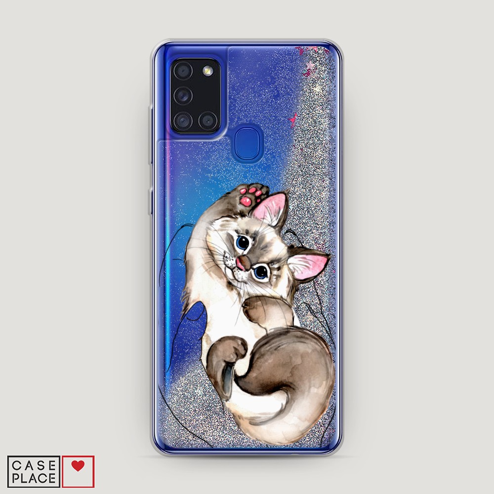 

Чехол Awog на Samsung Galaxy A21s / Самсунг A21s "Котенок в ладошках", Разноцветный, 2100291-1