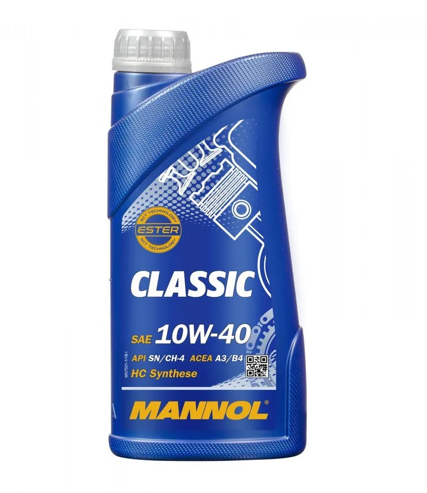 

Моторное масло MANNOL полусинтетическое CLASSIC 10W40 1л, 7501-1 MANNOL CLASSIC 10W40 1л. Полусинтетическое моторное масло 10W-40